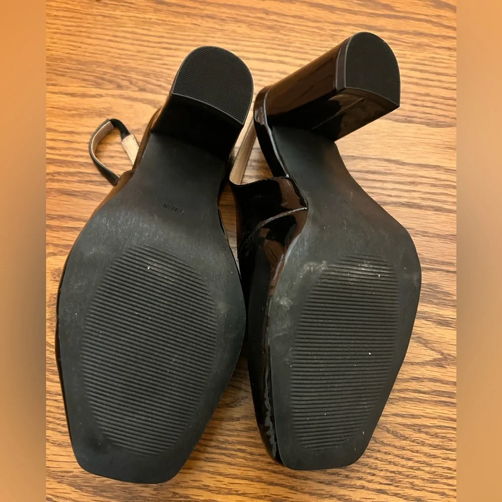Torrid Black Slingback Heels with Patent Leather Finish - Picture 3 of 4